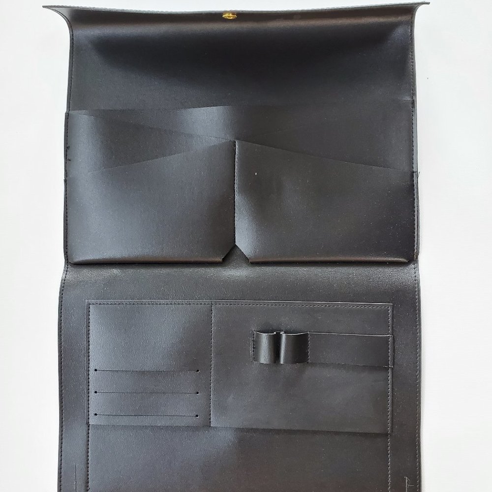 Glass Ladder & Co Megan Portfolio Clutch Black Women Casual Business Work - Picture 3 of 8